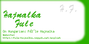 hajnalka fule business card